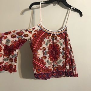 Flying Tomato off the shoulder top